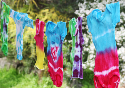 Tie Dye Shirts on Clothesline